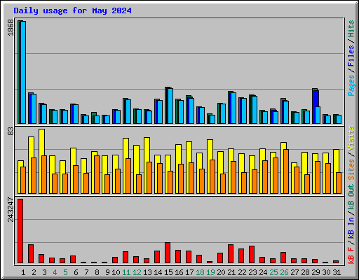 Daily usage for May 2024