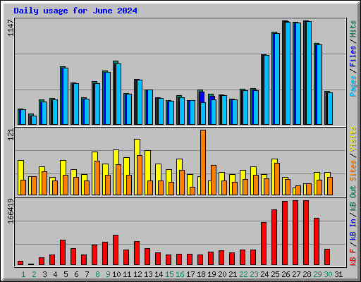 Daily usage for June 2024