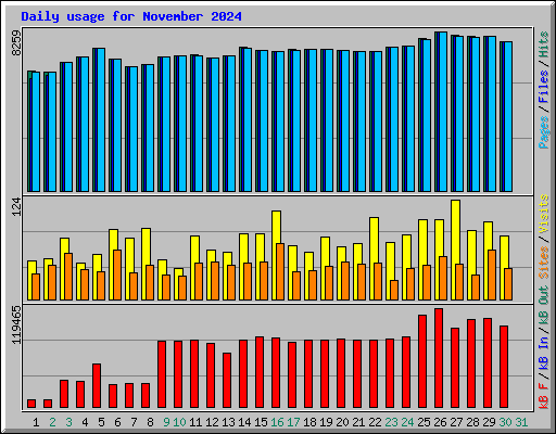Daily usage for November 2024
