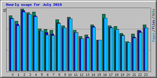 Hourly usage for July 2018