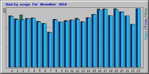 Hourly usage for November 2018