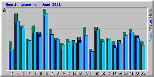 Hourly usage for June 2021