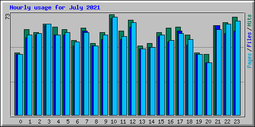 Hourly usage for July 2021