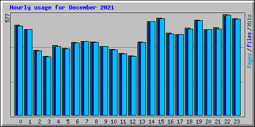 Hourly usage for December 2021