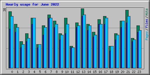 Hourly usage for June 2022