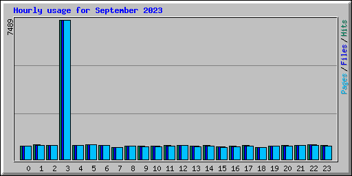 Hourly usage for September 2023