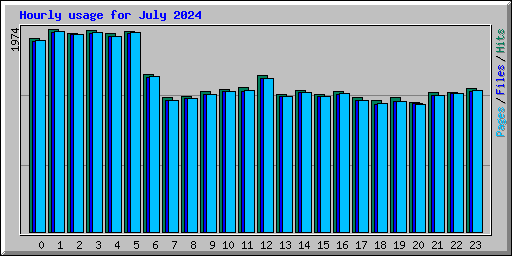 Hourly usage for July 2024