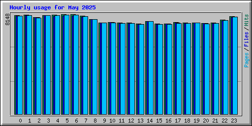 Hourly usage for May 2025