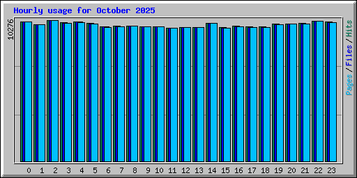 Hourly usage for October 2025