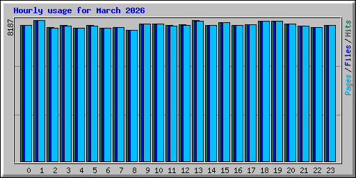 Hourly usage for March 2026